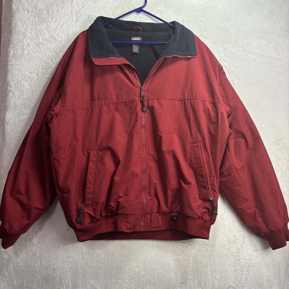 VTG WHITE SIERRA Men 2XL Red 100% Nylon Fleece Lined Zip SKI Jacket